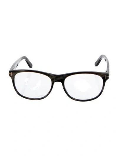 Pre-owned Tom Ford Round Eyeglasses In Black