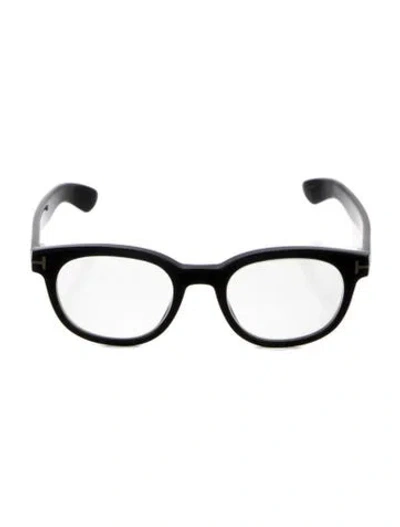 Pre-owned Tom Ford Round Eyeglasses In Black