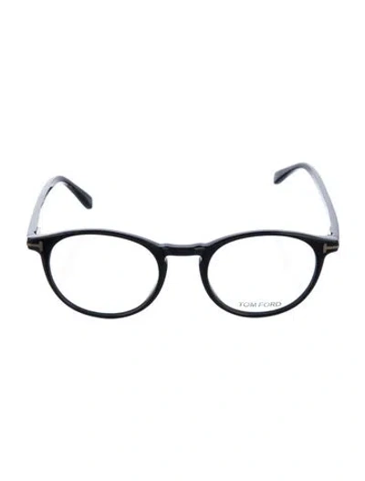 Pre-owned Tom Ford Round Eyeglasses In Black