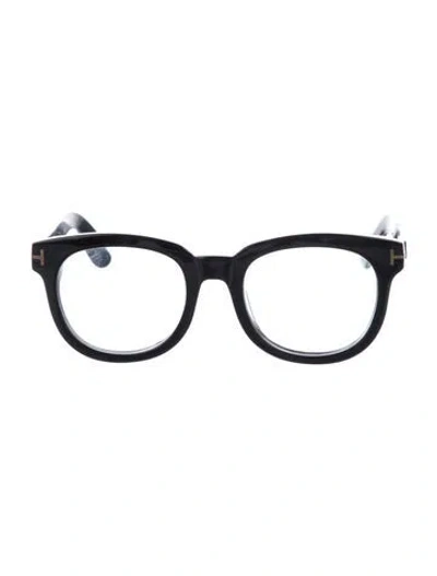 Pre-owned Tom Ford Round Eyeglasses In Black