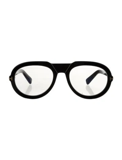 Pre-owned Tom Ford Round Eyeglasses In Black