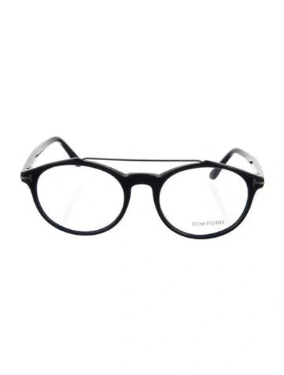 Pre-owned Tom Ford Round Eyeglasses In Blue