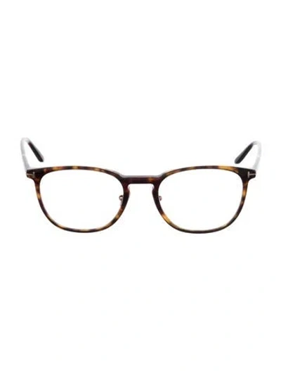 Pre-owned Tom Ford Round Eyeglasses In Brown