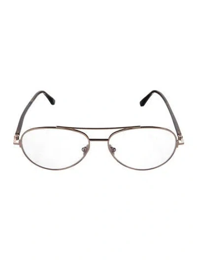 Pre-owned Tom Ford Round Eyeglasses In Silver