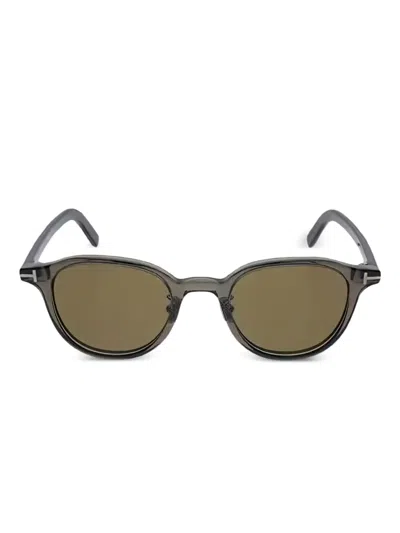 Tom Ford Round-frame Full-rim Sunglasses In Gray