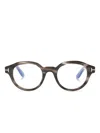 Tom Ford Round-frame Glasses In 褐色