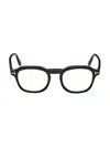 Tom Ford Round Frame Glasses In 49001 - Nero Lucido