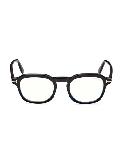 Tom Ford Round Frame Glasses In 49001 - Nero Lucido