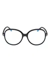 Tom Ford Round-frame Glasses In Black