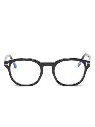 Tom Ford Round-frame Glasses In Black