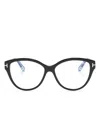 Tom Ford Round-frame Glasses In Black