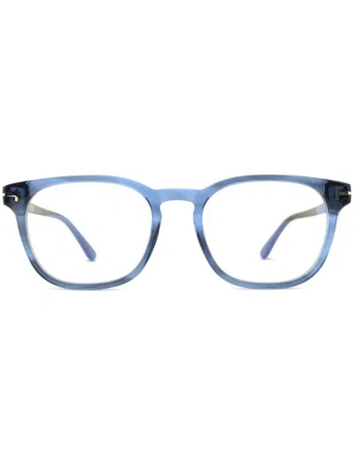 Tom Ford Round-frame Glasses In Blue