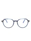 Tom Ford Round-frame Glasses In Blue