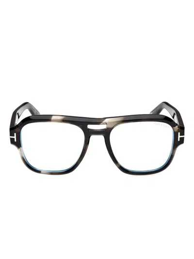 Tom Ford Round-frame Glasses In Brown