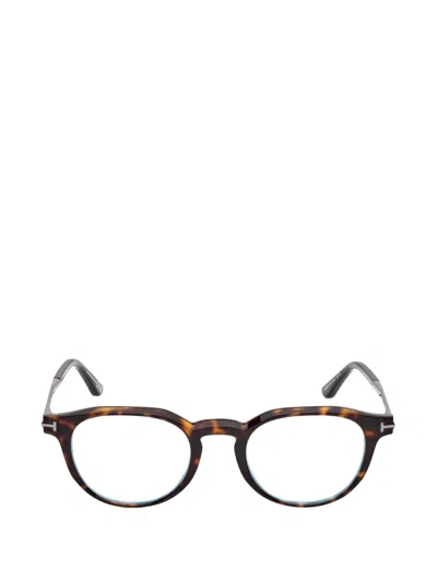 Tom Ford Round-frame Glasses In Brown