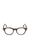 Tom Ford Round-frame Glasses In Brown