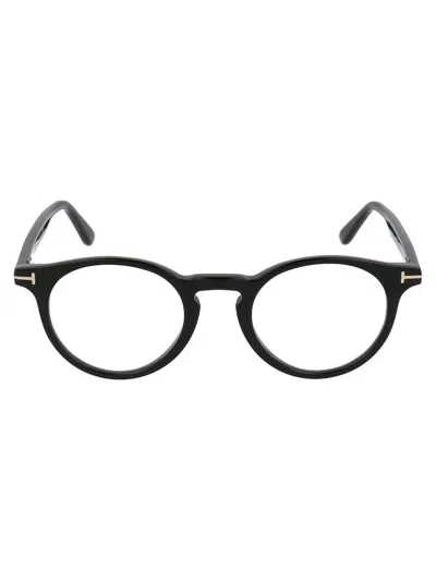 Tom Ford Round Frame Glasses Glasses In Black