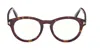 Tom Ford Round Frame Glasses Glasses In 052 Avana Scura