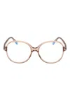 Tom Ford Round-frame Glasses In Gold