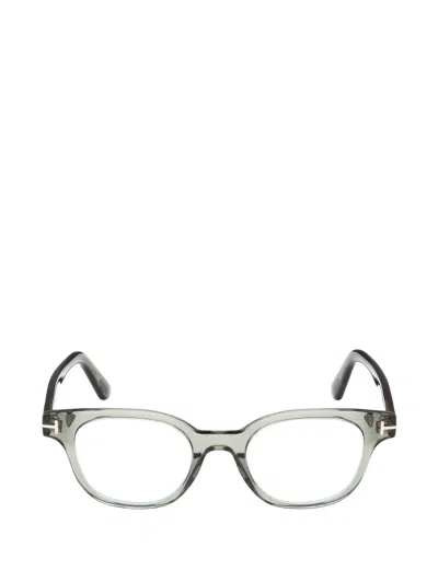 Tom Ford Round-frame Glasses In Gray