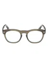 Tom Ford Round-frame Glasses In Green
