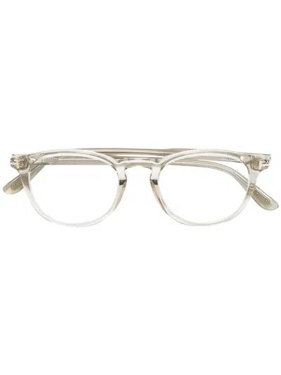 Tom Ford Round-frame Glasses In Gray