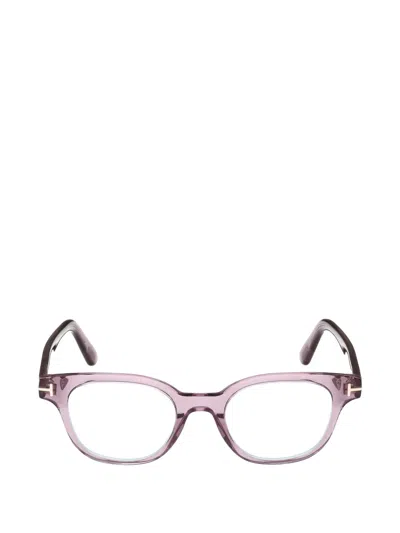 Tom Ford Round-frame Glasses In Purple