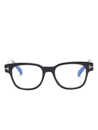 Tom Ford Brille Mit Rundem Gestell In Schwarz