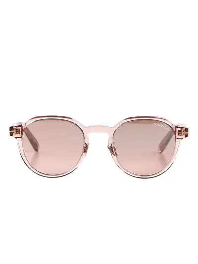 Tom Ford Round-frame Sunglasses In Pink