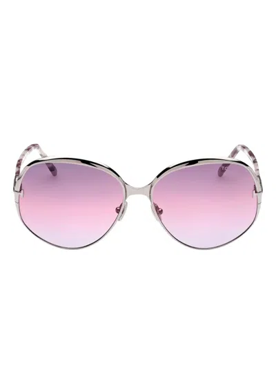 Tom Ford Round-frame Sunglasses In Silver