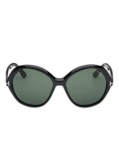 Tom Ford Round-frame Sunglasses In Black
