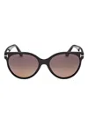 Tom Ford Round-frame Sunglasses In Black