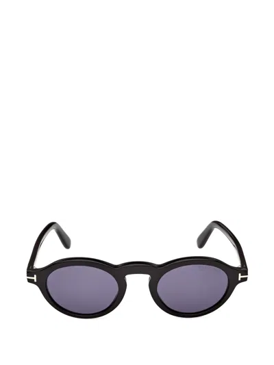 Tom Ford Round-frame Sunglasses In Black