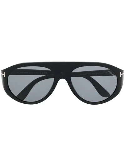 Tom Ford Round-frame Sunglasses In Black
