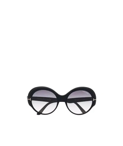 Tom Ford Round-frame Sunglasses In Black