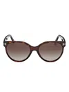 Tom Ford Eyewear Tallulah Round Frame Sunglasses In Brown