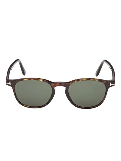 Tom Ford Holt Round-frame Tortoiseshell Acetate Sunglasses In Multi