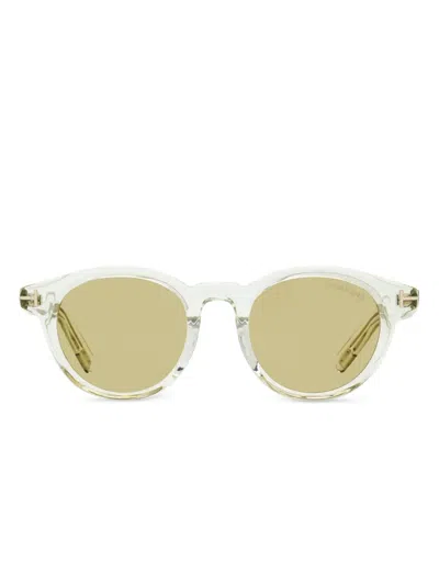 Tom Ford Round-frame Sunglasses In Neutrals