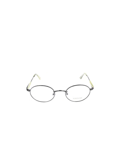 Tom Ford Round Frame Sunglasses In White