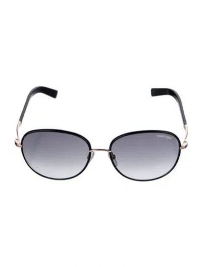 Pre-owned Tom Ford Round Gradient Sunglasses In Black