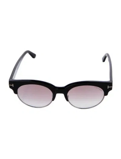 Pre-owned Tom Ford Round Gradient Sunglasses In Black