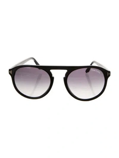 Pre-owned Tom Ford Round Gradient Sunglasses In Black
