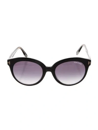 Pre-owned Tom Ford Round Gradient Sunglasses In Black