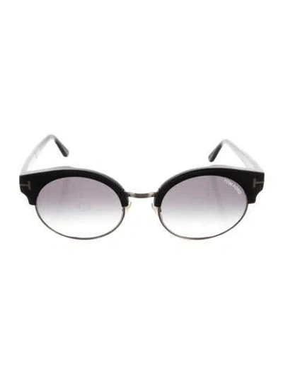 Pre-owned Tom Ford Round Gradient Sunglasses In Black