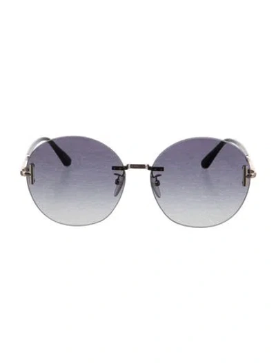 Pre-owned Tom Ford Round Gradient Sunglasses In Black