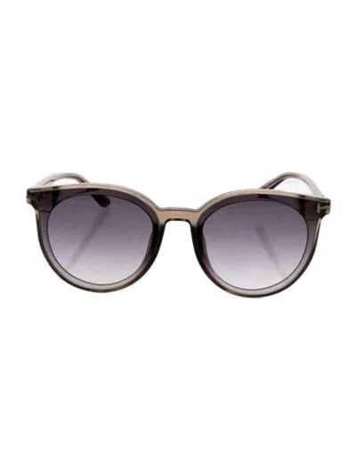 Pre-owned Tom Ford Round Gradient Sunglasses In Brown