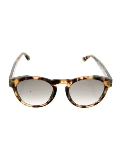 Pre-owned Tom Ford Round Gradient Sunglasses In Brown