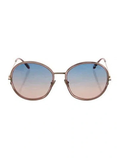Pre-owned Tom Ford Round Gradient Sunglasses In Neutral