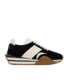 Tom Ford James Panelled Flatform Sneakers In Black