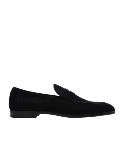 Tom Ford Round Head Loafer Shoes In Black